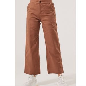 Pact Cotton Wide Leg Russet Pants